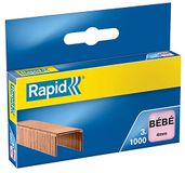 Rapid BEBE 11974688 Koperen nietjes, voor het nieten tot 15 vellen, te gebruiken met niettang, koperdraad, 3000 stuks