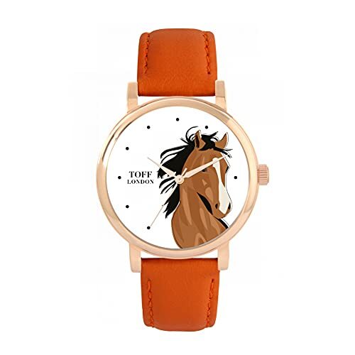 Toff London Bruin Arabisch paardenhoofdhorloge