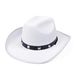 Witte Bristol Novelty Witte vilten cowboyhoed met noppen