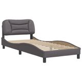 VidaXL Bedframe zonder matras "Hvar" kunstleer grijs 80x200 cm