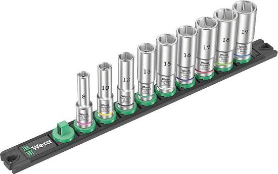 Wera B Deep 05005440001 Dopsleutelset Inch 3/8 9-delig