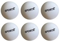 SportX Tafeltennis ballen - 6x st - 40 mm - Wit