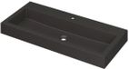 Wastafel INK Momento Wastafel Quartz met 1 Kraangat - 1000x450x90 mm - Quartz Zwart