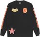 Billionaire Boys Club T-shirt met lange mouwen Multi Graphic Zwart Katoen Ronde Hals Regular Fit Heren M