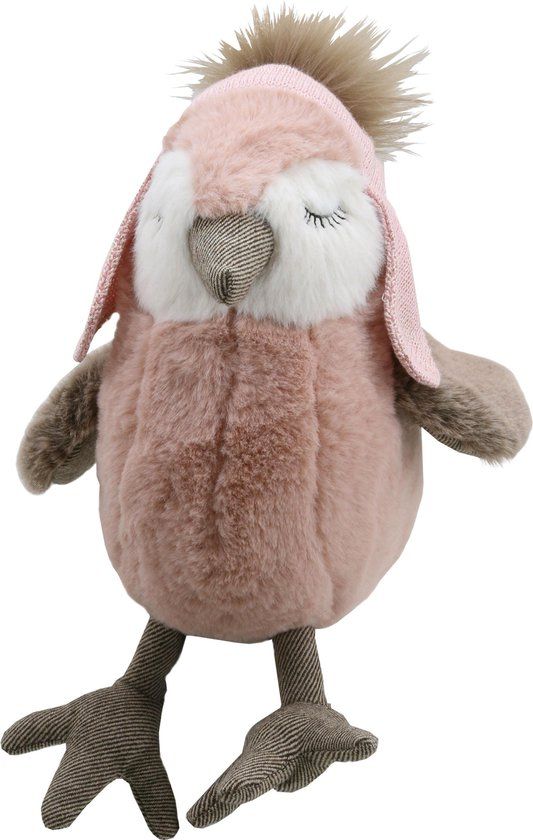 Wilberry Snuggles Vogel Roze Knuffel - 30 cm - Roze