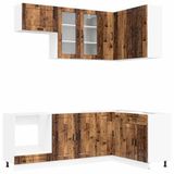 vidaXL Keukenblok PORTO 8-delig Oud Hout