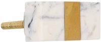 ATMOSPHERA CREATEUR D'INTERIEUR JJA Set van 2 meubelknoppen met marmereffect ROSA Blanc