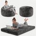 Pouf Poire Velours Avec Remplissage En Mousse À Mémoire De Forme – Fauteuil Pouff Xxl Pour Adultes & Enfants – Coussin De Sol Moderne Avec Housse Lavable Pour Salon, Chambre, Gaming