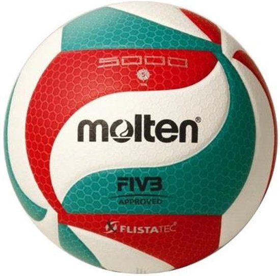 Molten Wedstrijdvolleybal 5m5000 Wit Maat 5