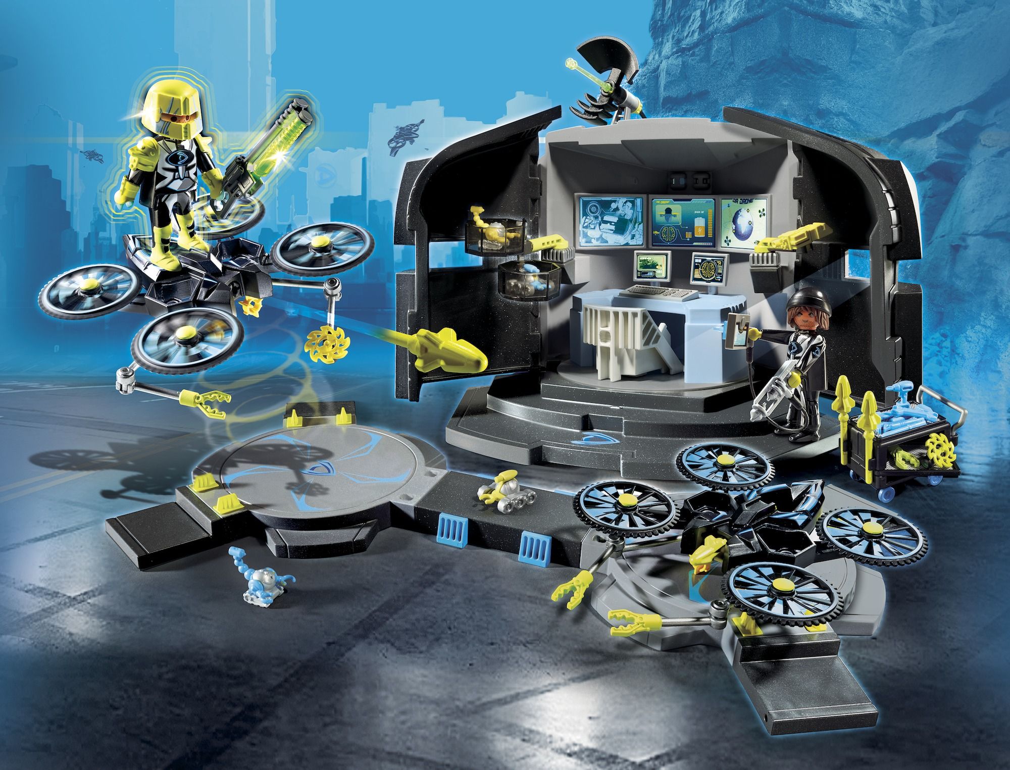 PLAYMOBIL 9250 Dr. Drone's Command Center Building Set - Multicolour