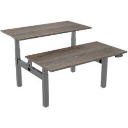 Euroseats Zit- sta bureau Logan Grijs, eiken 180 x 80 x 125,05 cm