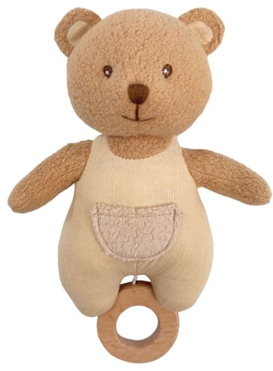 Egmont Toys Muziek knuffelbeer biologisch katoen 18 cm Lullaby