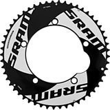 Crown Sram Tandwiel 53T Steek 130 Tijdrit Red Zwart Rood
