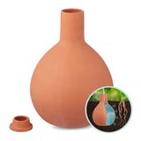 Merkloos Relaxdays Olla, 7,5 L, Keramiek, Waterdruppelaar, Irrigatiepot