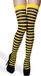 Atosa Carnaval verkleed gestreepte verkleed kousen voor dames - geel/zwart - one size