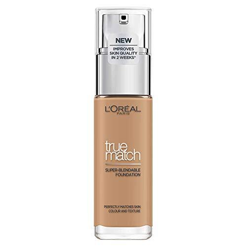 L'Oréal True Match Foundation 7.W Golden Amber - L'Oréal Foundation met Hyaluronzuur & Natuurlijke Dekking, met SPF 17-30 ml (Perfect Match), 7.W Golden Amber