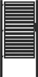 vidaXL Tuinpoort afsluitbaar 100x150 cm aluminium zwart