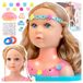 Malplay Tête de coiffure XXL avec accessoires, cadeau pour enfants à partir de 3 ans