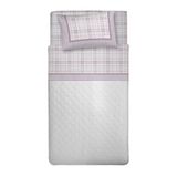 PENSIERI DELICATI Beddengoedset voor Frans bed, flanel, 100% katoen, warm en zacht, beddengoedset 120 x 200 cm, inclusief hoeslaken, dekbedovertrek en 1 kussensloop, gemaakt in Italië, roze torino