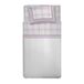 PENSIERI DELICATI Beddengoedset voor Frans bed, flanel, 100% katoen, warm en zacht, beddengoedset 120 x 200 cm, inclusief hoeslaken, dekbedovertrek en 1 kussensloop, gemaakt in Italië, roze torino