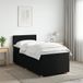 vidaXL Boxspringbed met matras, zwart, 90 x 190 cm, stof