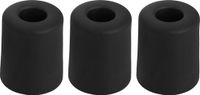 Deltafix Deurbuffer - 3x - deurstopper - zwart - rubber - 35 x 30 mm - schroefbevestiging