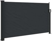 vidaXL Windscherm uittrekbaar 120x600 cm zwart