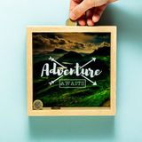 Out OOTB Houten Spaarpot - Adventure Awaits