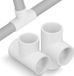 Tee 12 stuks PVC Plastic Gelijke Diameter Verbindingsstukken - Adapter voor Buisfittingen Tent Connector voor Waterleiding - Huisverbetering (20mm)