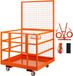 Happiq Chariot plateforme - Panier de sécurité 635kg - Orange