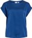 VILA T-Shirt ELLETTE SATIN O-NECK NAVY PEONY
