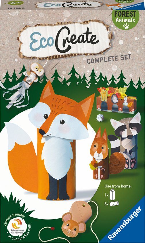 Ravensburger EcoCreate Mini Forest Animals - Hobby Set - Craft Kit
