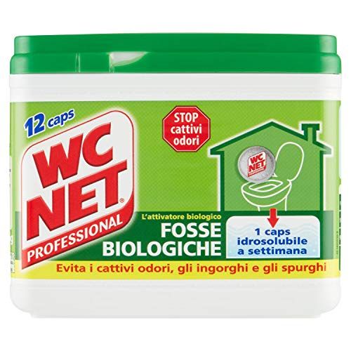 WC NET Professional – In water oplosbare biologische tabletten voor toiletten, lost verstoppingen op, 12 capsules, 216 g