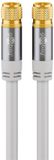 Goobay F (m) - F (m) coaxkabel | 135 dB | koper | recht | verguld | wit | 1 meter