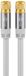Goobay F (m) - F (m) coaxkabel | 135 dB | koper | recht | verguld | wit | 1 meter