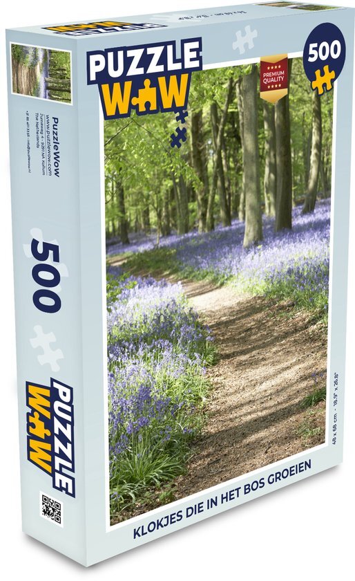 MuchoWow Puzzel Bos - Pad - Bloemen - Paars - Groen - Natuur - Legpuzzel - Puzzel 500 stukjes - Sinterklaas cadeautjes - Sinterklaas voor grote kinderen