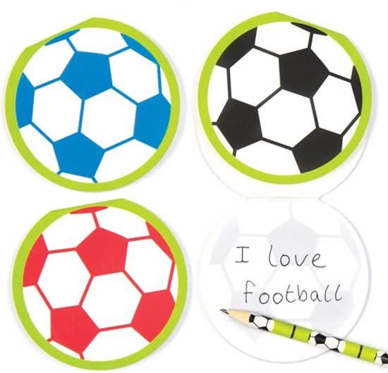 Baker Ross Schoolset met voetbalnotitieblokjes voor kinderen - 6 stuks