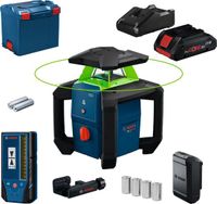 Bosch Professional GRL 18V-3-31 G laser rotatif vert + LR3-2 récepteur 18V 4.0Ah dans L-Boxx - 0601061G00