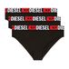 DIESEL Slip cranberry / zwart / wit