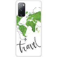 Samsung Bedrukt siliconen hoesje compatibel met Galaxy S20 FE Map Travel