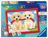 CreArt, Ravensburger CreArt, Malen nach Zahlen Kinder - Spielende Hunde