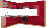Vicco R-Line, Rouge brillant/Chêne doré, 287 x 227 cm, WB Marbre