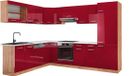 Vicco R-Line, Rouge brillant/Chêne doré, 287 x 227 cm, WB Marbre