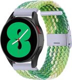 By Qubix Qubix - Braided nylon bandje voor Huawei Watch GT 4 / GT 5 (41mm) & GT 5 Pro (42mm) - Groen / lichtgroen