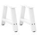VidaXL Salontafelpoten 2 stuks A-vormig 30x(30-31) cm Staal Wit