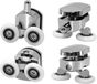 OEM Douchecabine rollers, 23 mm, 4 stuks, geschikt voor 4-6 mm glas, voor gebogen douchewanden