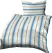 Merkloos Beddengoedset Katoen, 140 x 200 cm + 70 x 90 cm, Gestreept Blauw en Wit