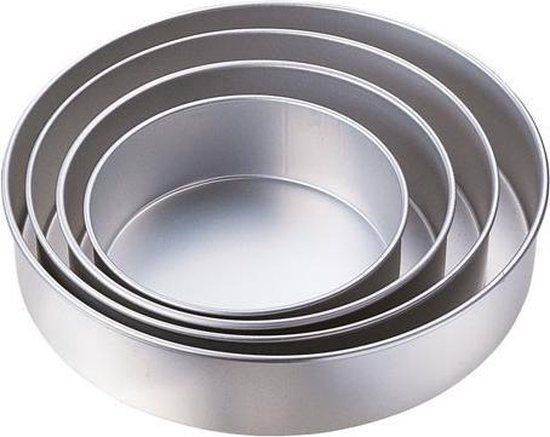Wilton Performance Pans Deep Round Pan set/4 - Cakevorm - Taartvorm - Rond - 20, 25, 30 en 35 cm - Zilver