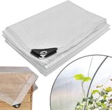KOTARBAU® Afdekzeil, Polyethyleen, 3 x 5 m, Transparant, Met Ogen, UV-Bestendig