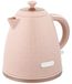 HOMCOM bouilloire, 1,7 litre, Sans BPA, 2200W, avec socle 360°, filtre anti-calcaire, rose clair